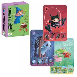 Djeco Card Speed Game Mini Family  (MULTILINGUAL)   for Age 4+ New Sealed